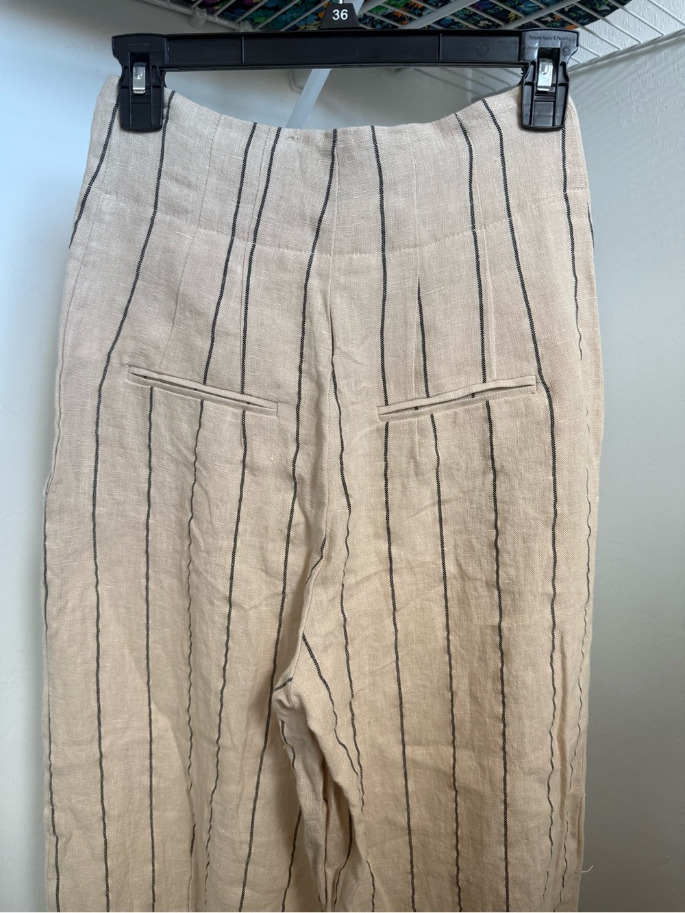 ASTR The Label Beige Striped Drawstring High Waisted Pant - Picture 8 of 8